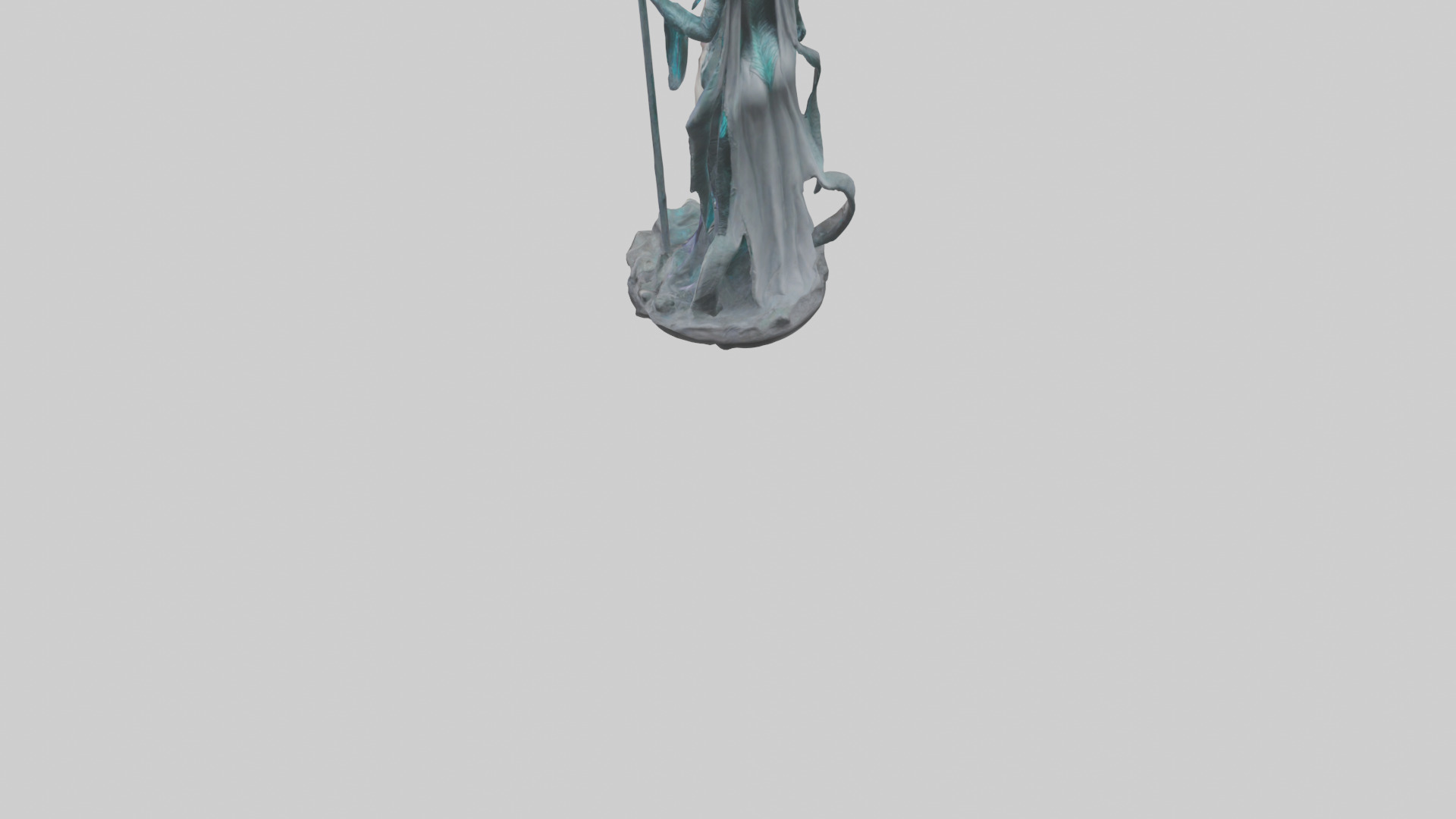 BioTech Sorceress statue model 3D model_3