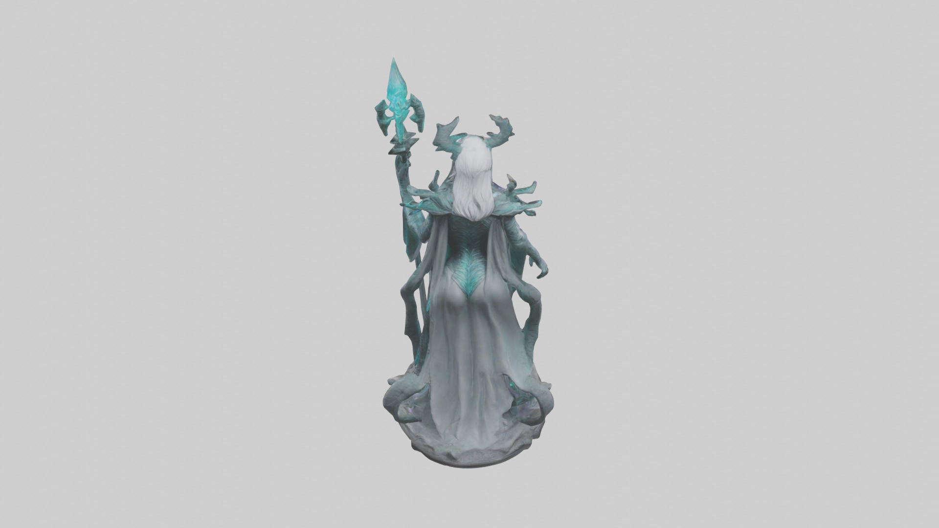 BioTech Sorceress statue model 3D model_15