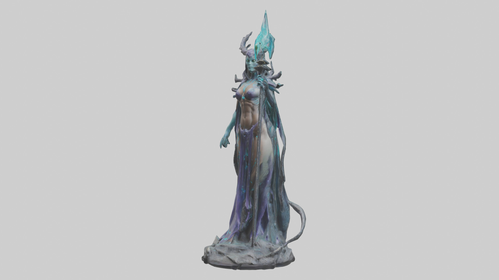 BioTech Sorceress statue model 3D model_10