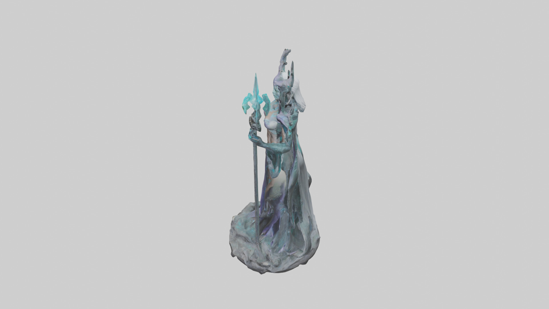 BioTech Sorceress statue model 3D model_17