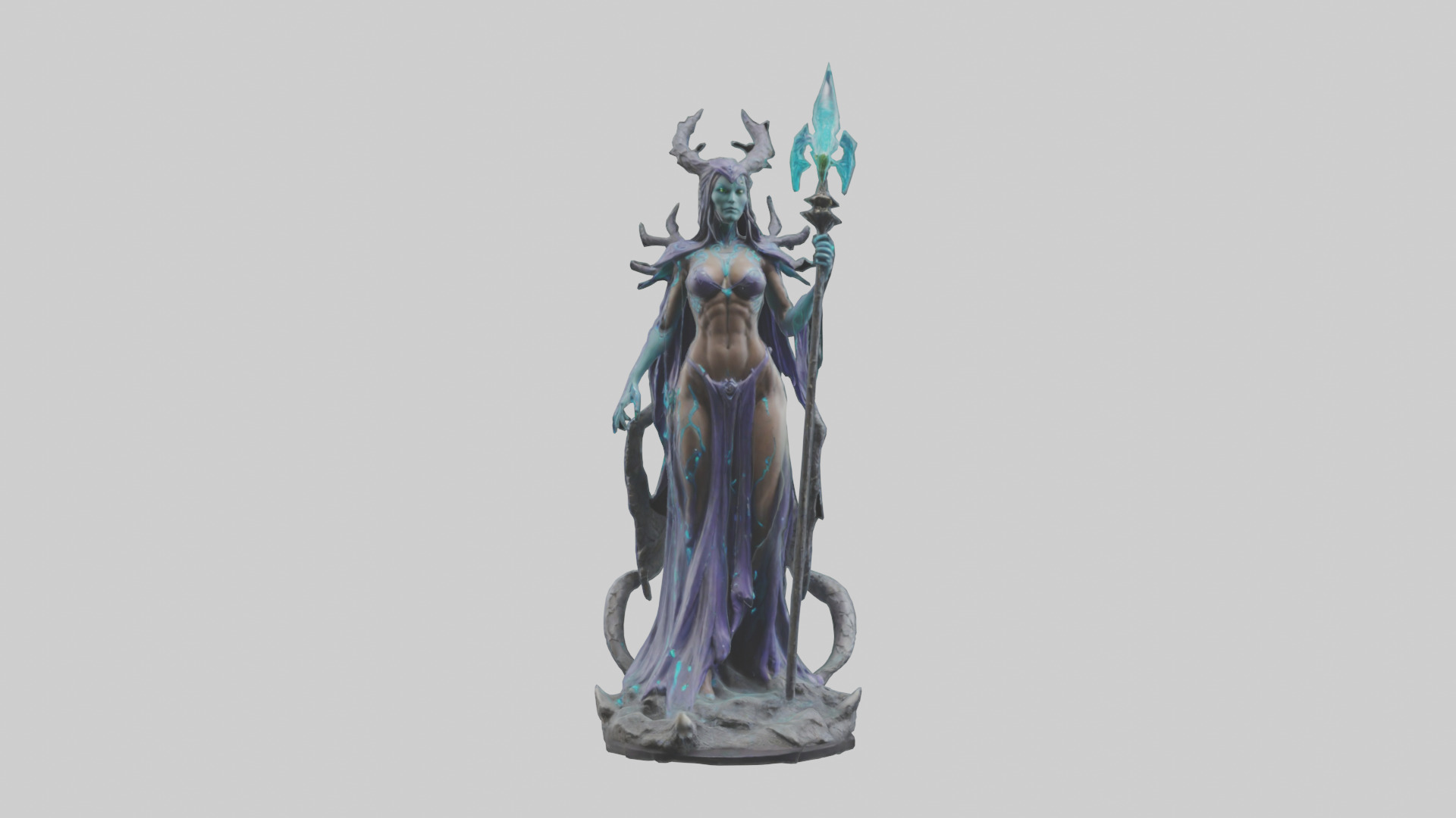 BioTech Sorceress statue model 3D model_9