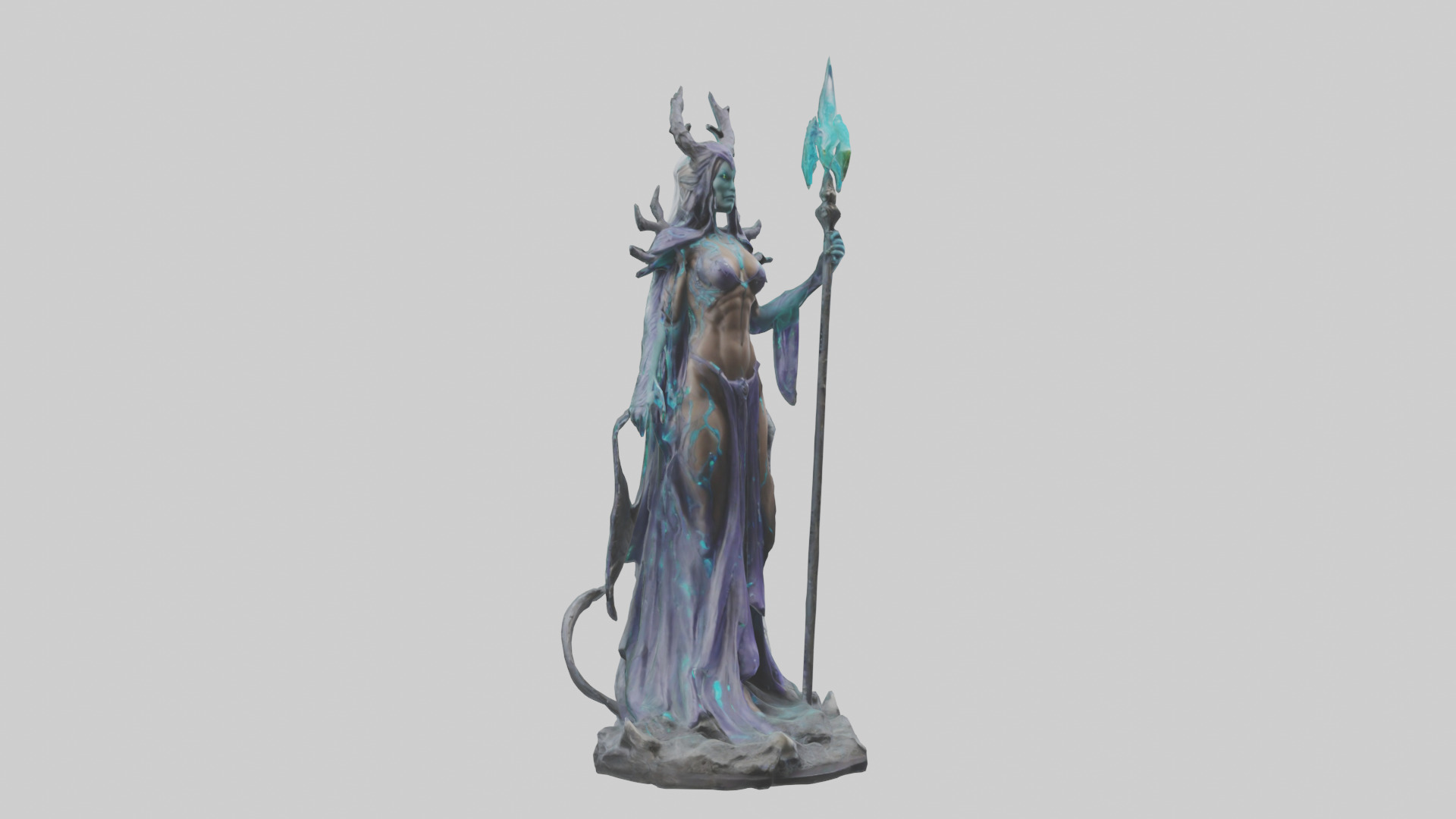 BioTech Sorceress statue model 3D model_11