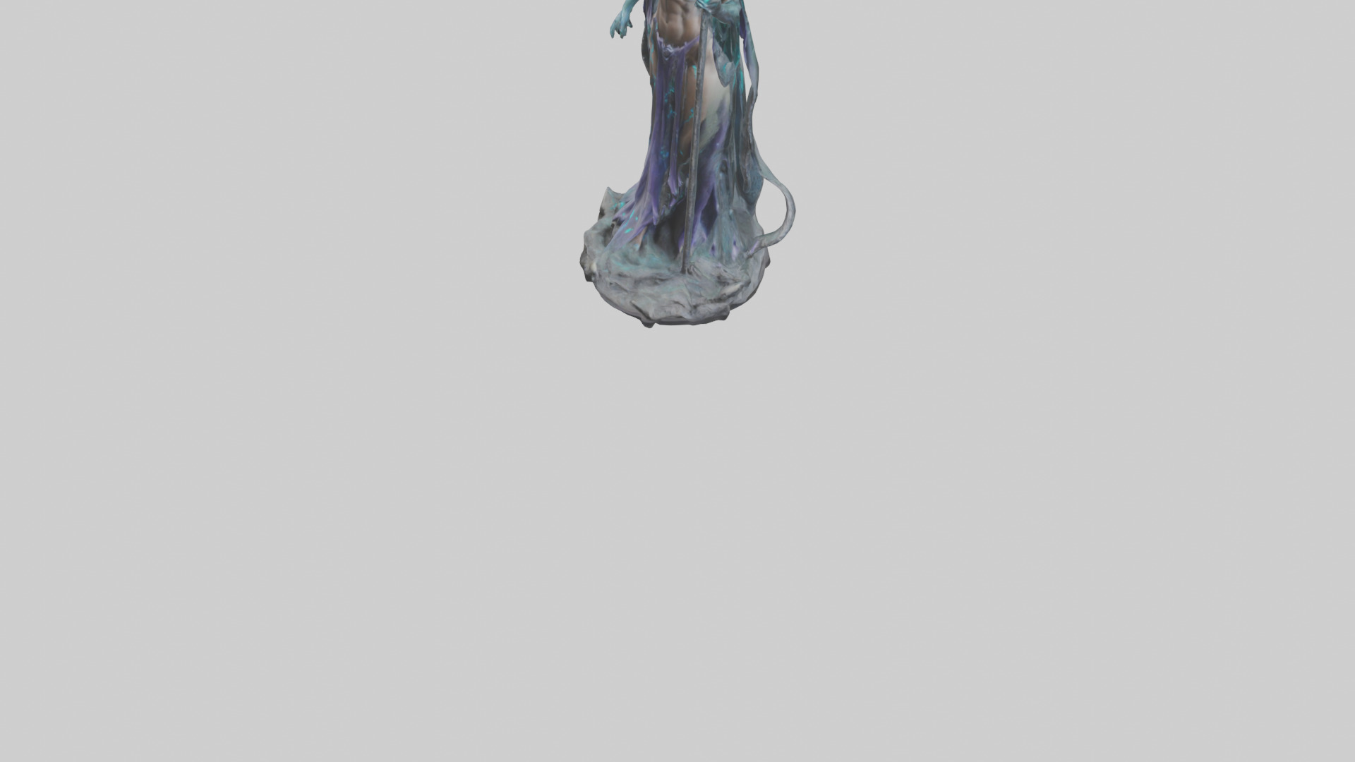 BioTech Sorceress statue model 3D model_5