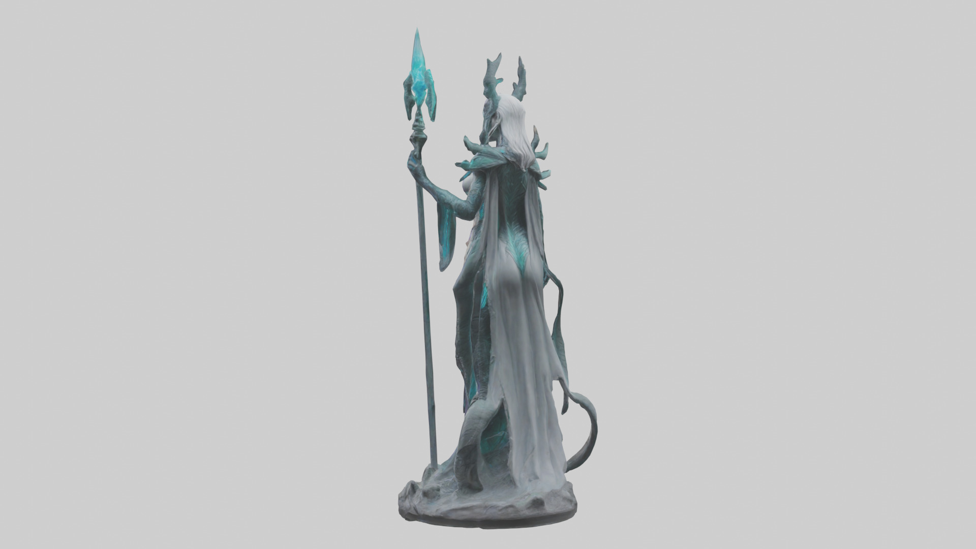 BioTech Sorceress statue model 3D model_1
