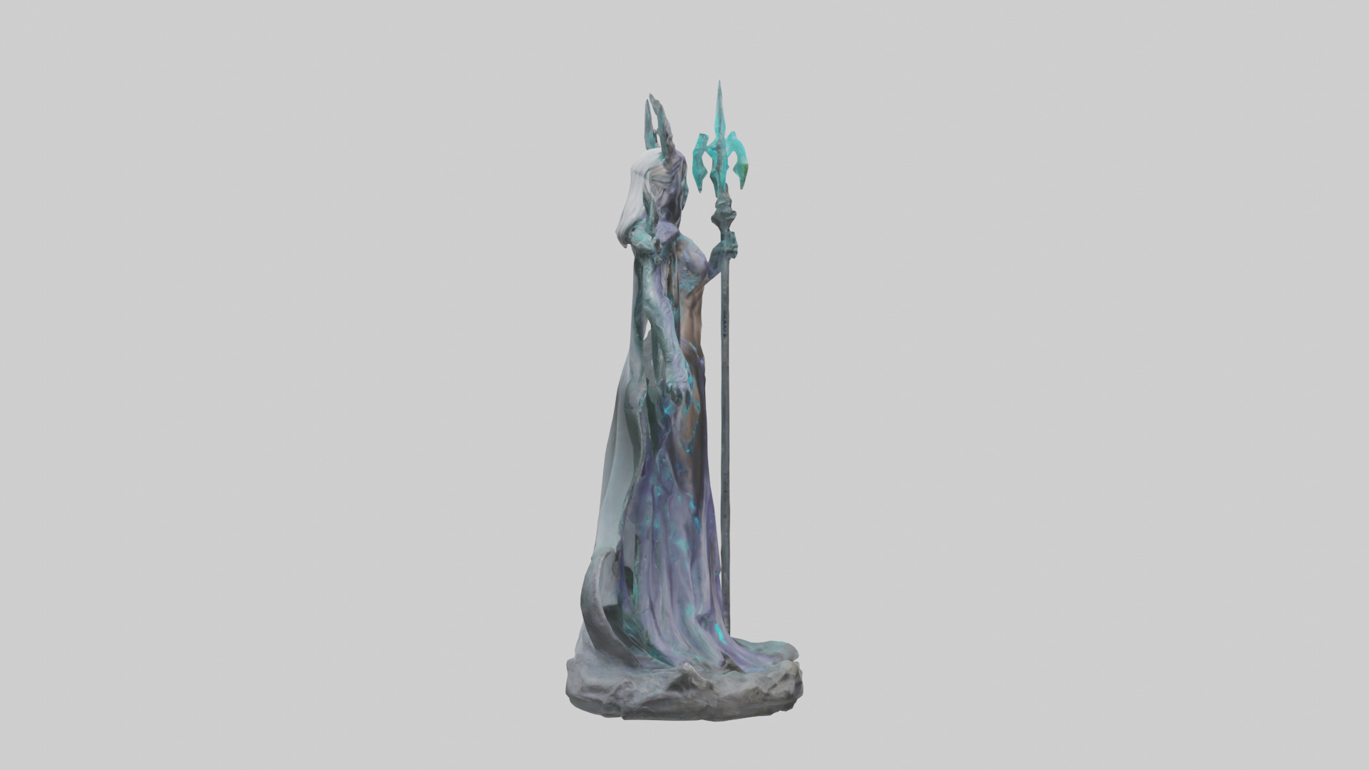 BioTech Sorceress statue model 3D model_13