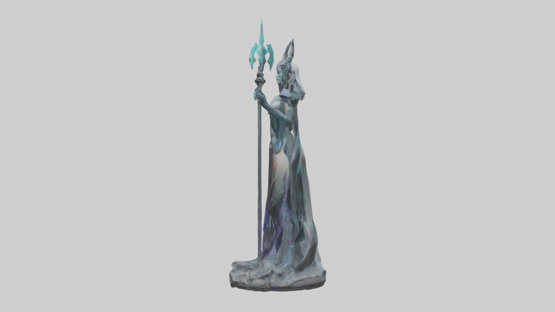 BioTech Sorceress statue model 3D model_12