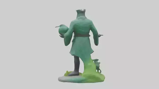 Biodiversity Protector Statue model Low-poly 3D model