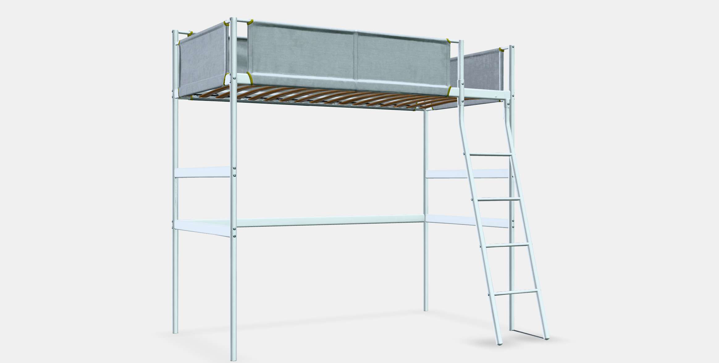 VITVAL loft bed frame 1 Low-poly 3D model_8