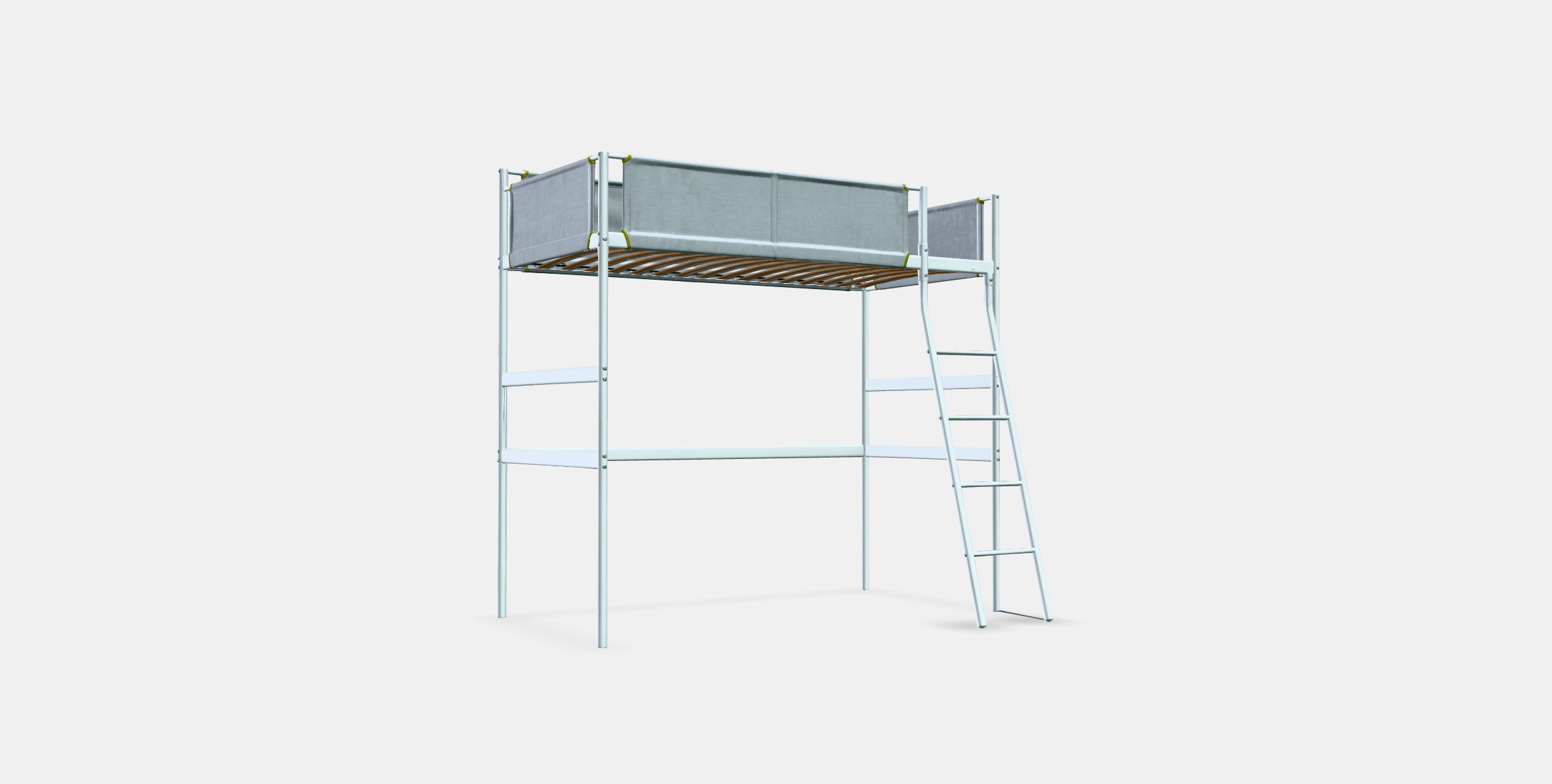 VITVAL loft bed frame 1 Low-poly 3D model_3