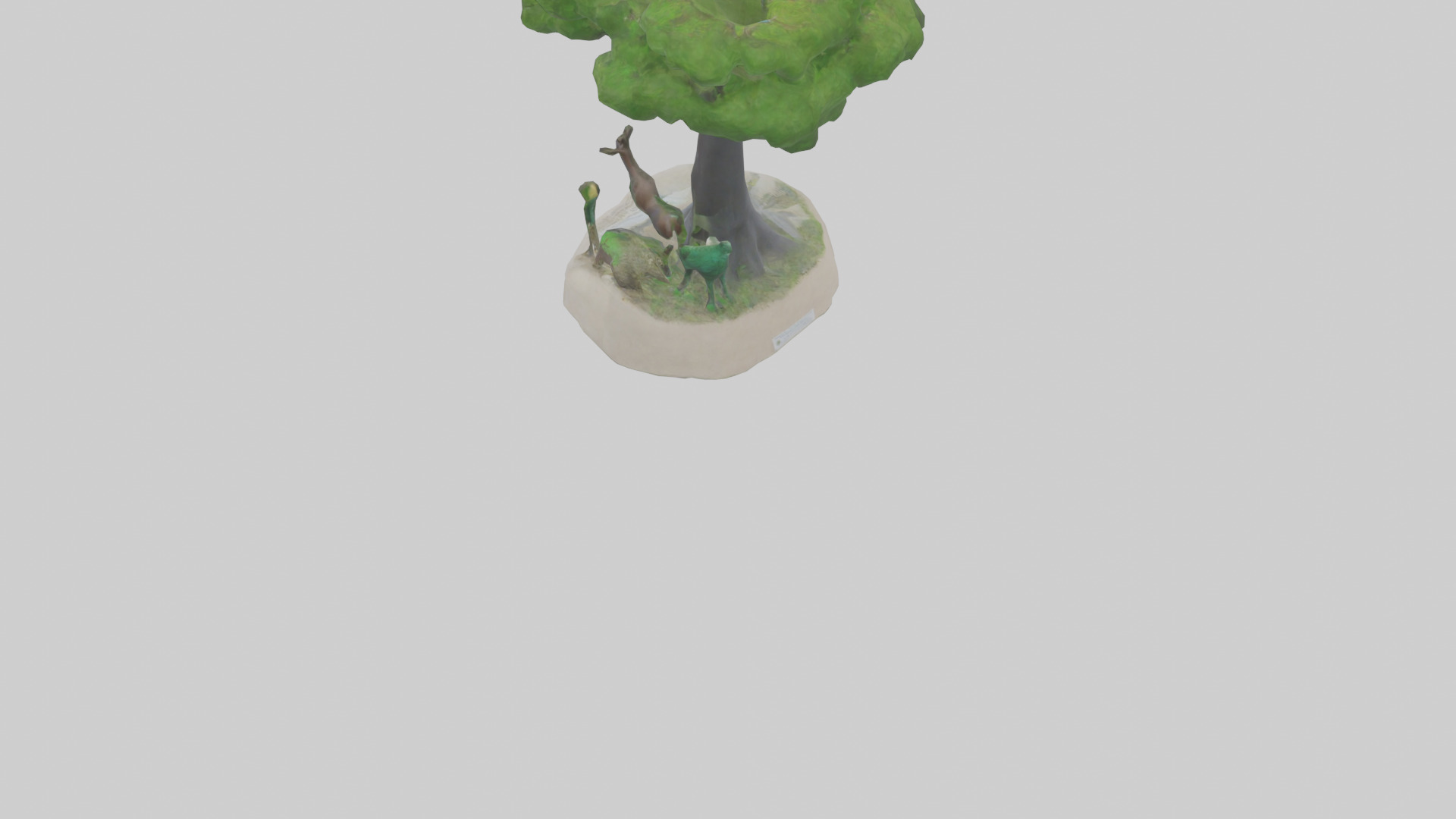Biodiversity Conservation Statue model Low-poly 3D model_3