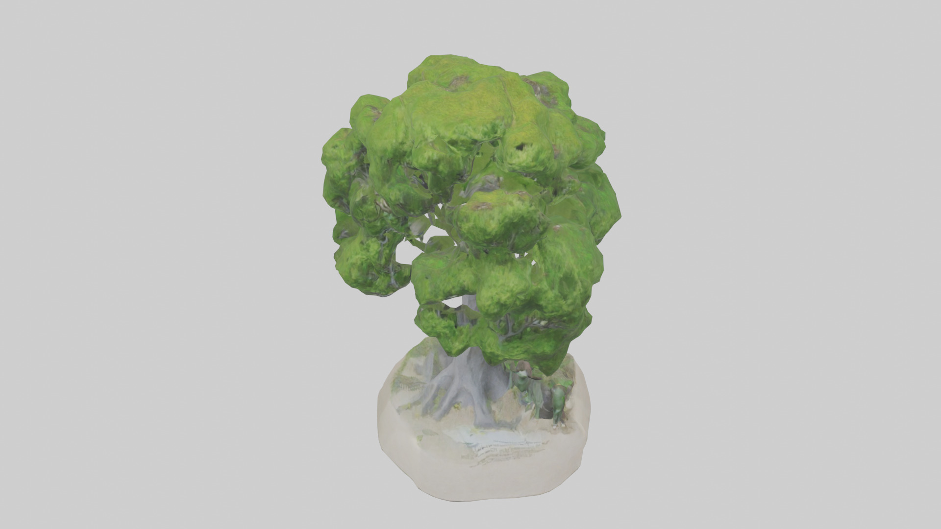 Biodiversity Conservation Statue model Low-poly 3D model_16