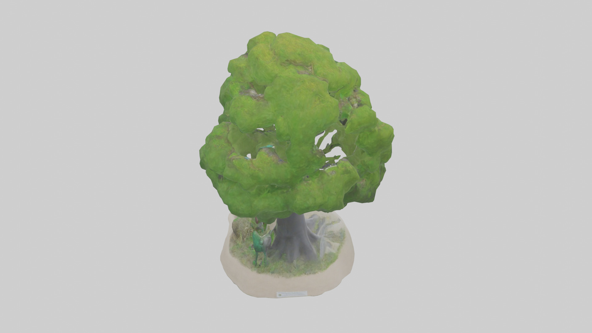 Biodiversity Conservation Statue model Low-poly 3D model_15