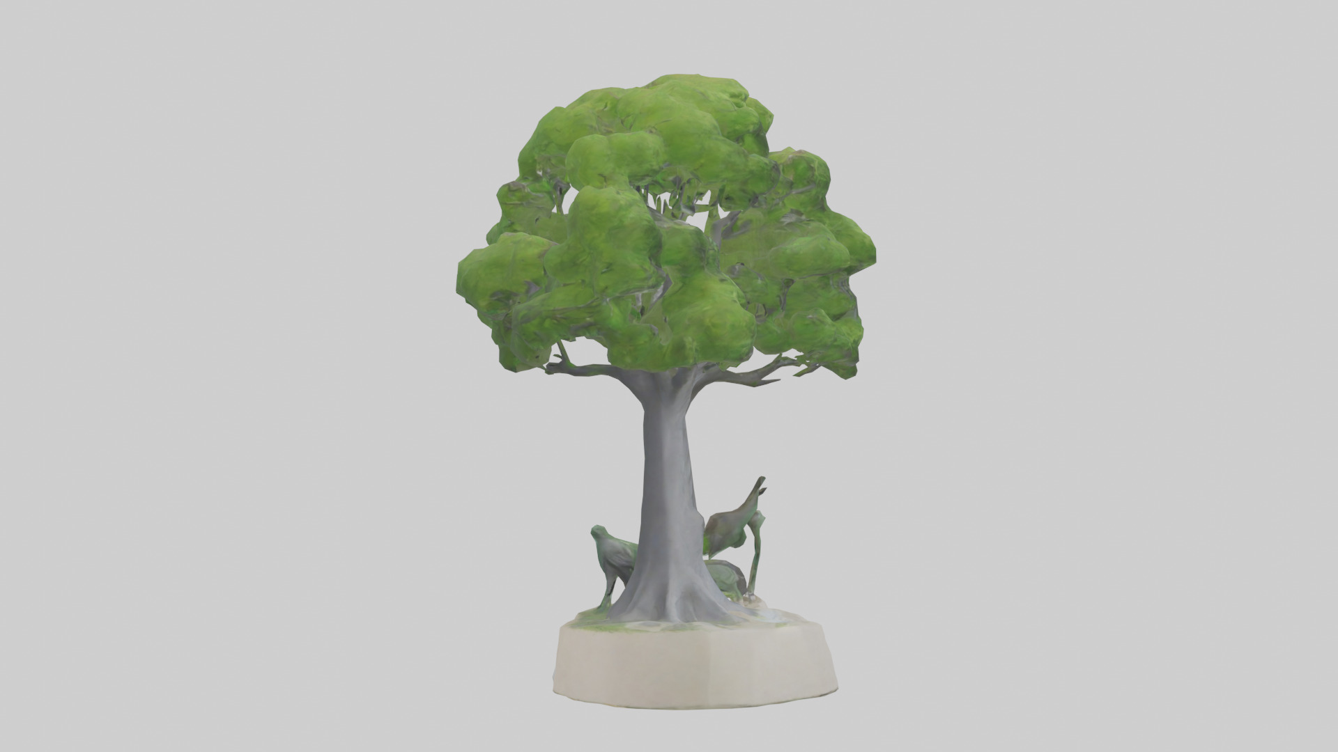 Biodiversity Conservation Statue model Low-poly 3D model_13