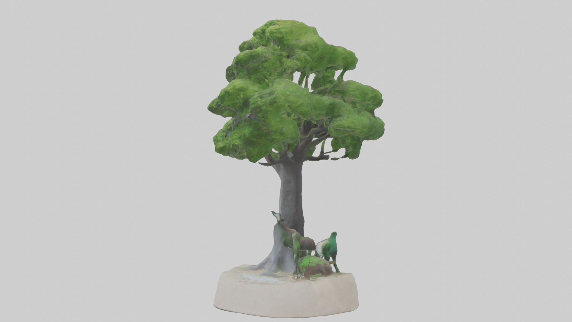 Biodiversity Conservation Statue model Low-poly 3D model_8