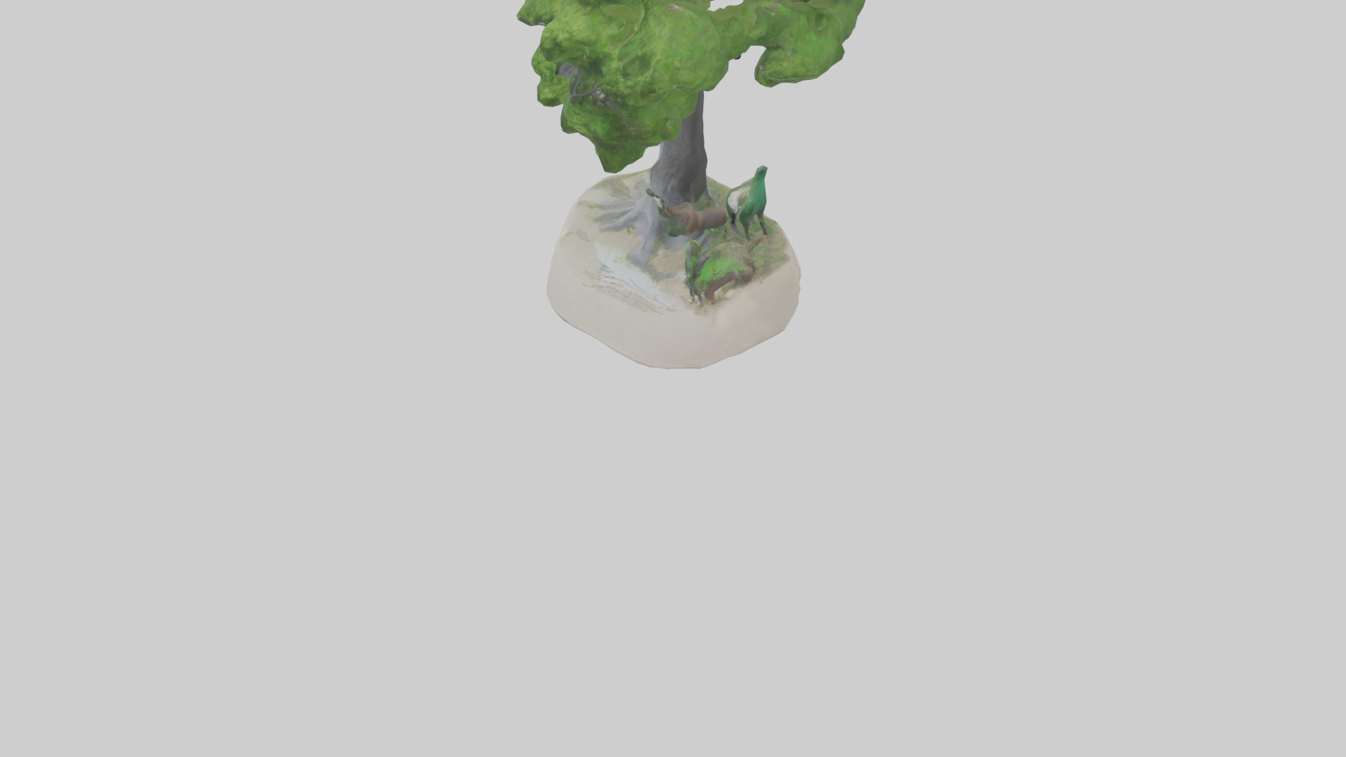 Biodiversity Conservation Statue model Low-poly 3D model_5