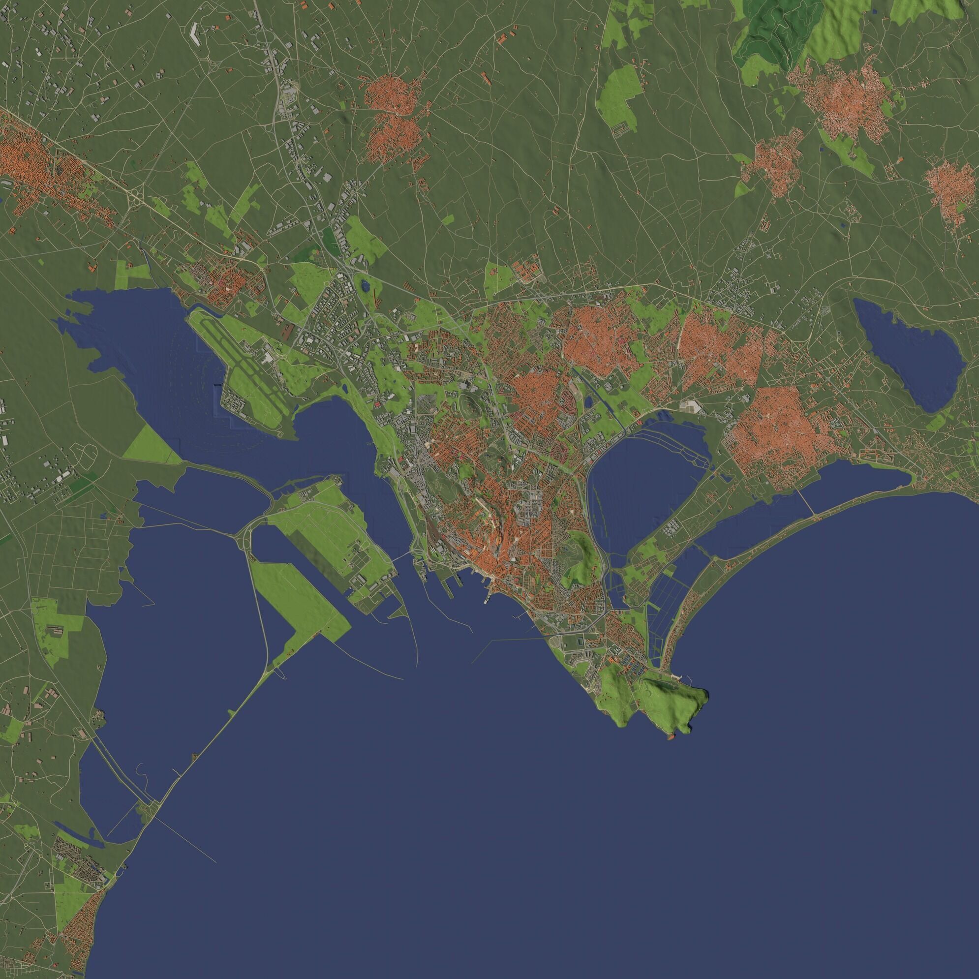 Cagliari Italy - city and urban 3D model_1