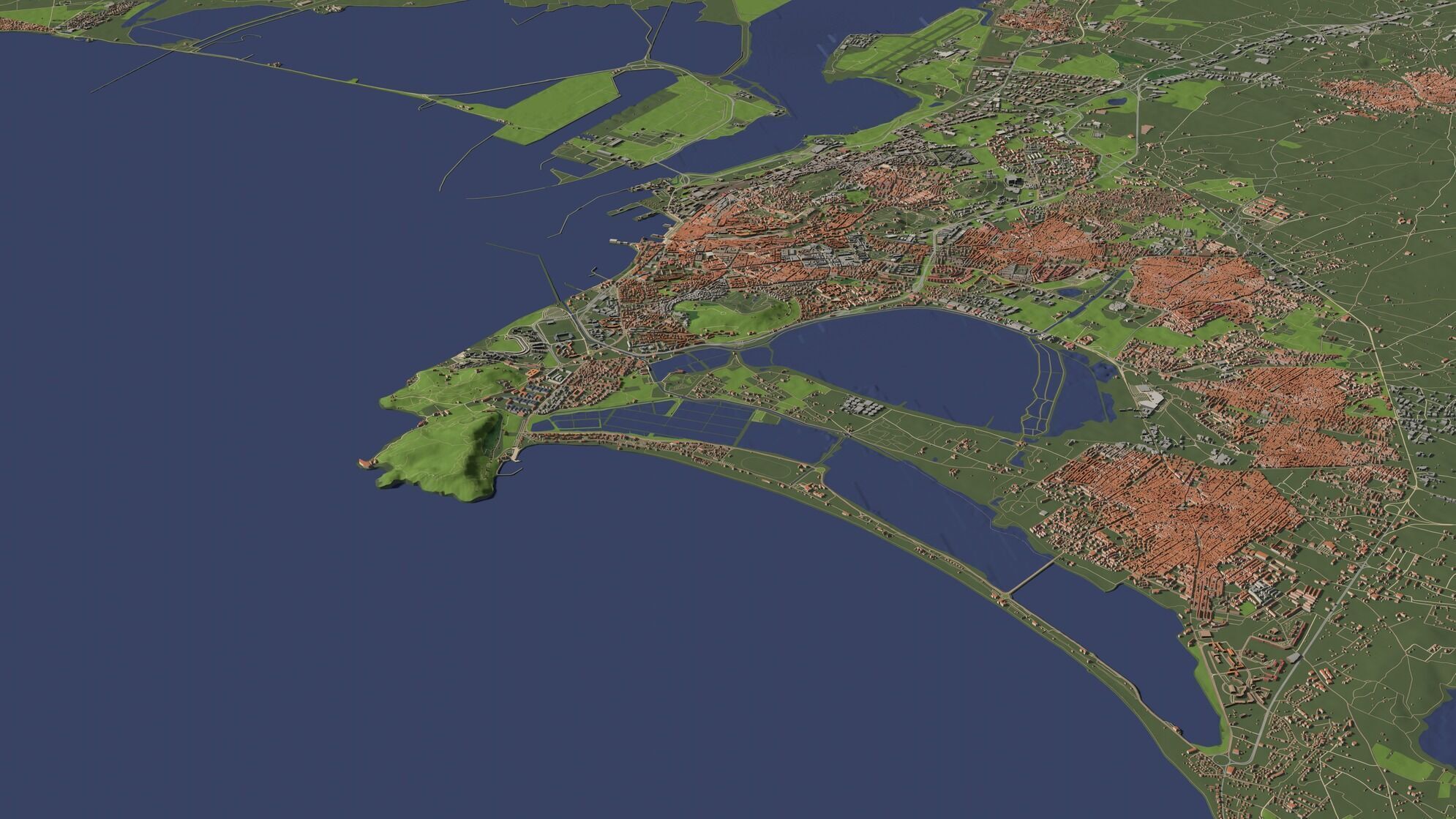 Cagliari Italy - city and urban 3D model_9