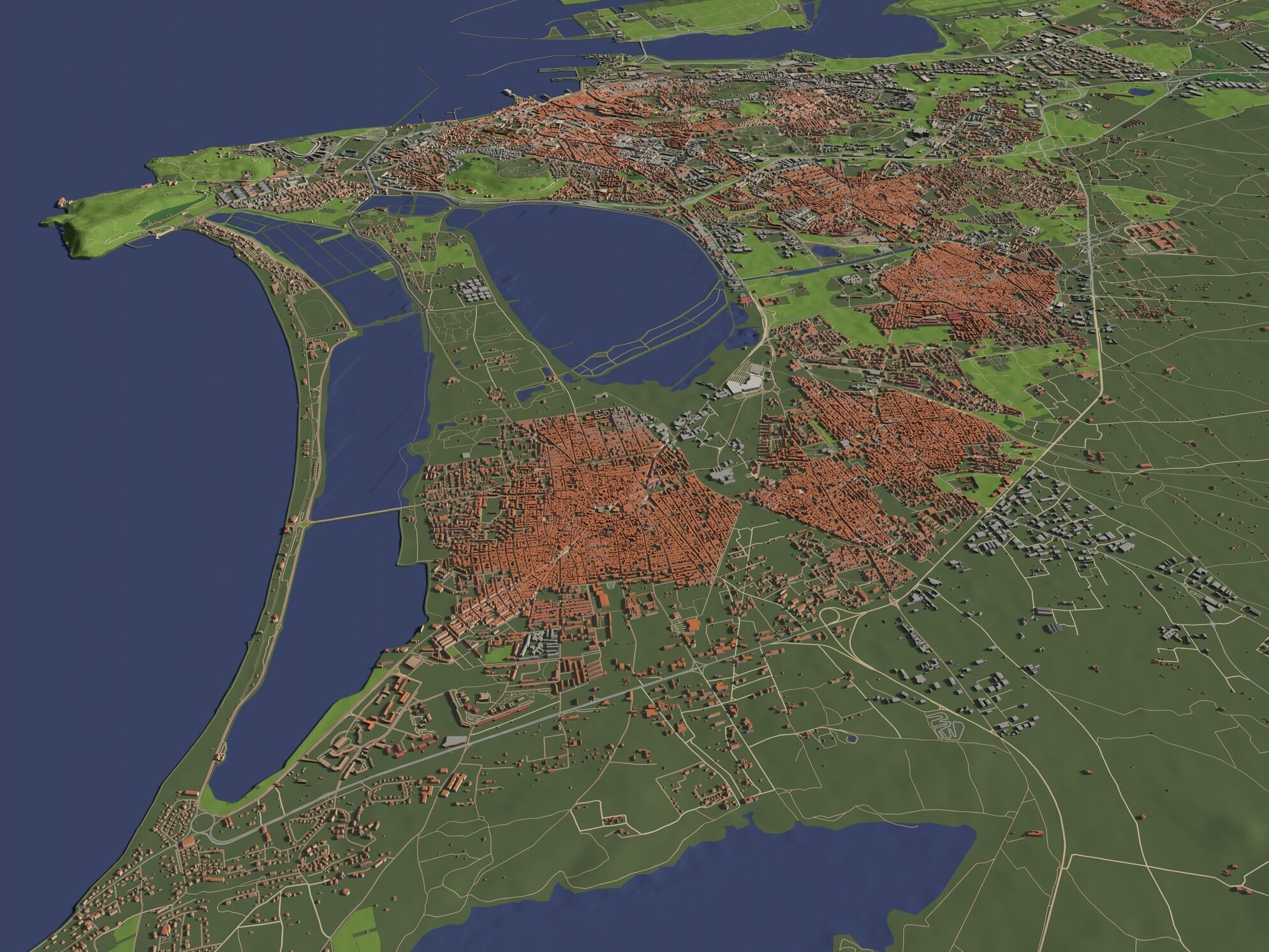 Cagliari Italy - city and urban 3D model_6