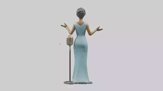 Billie Holiday statue model