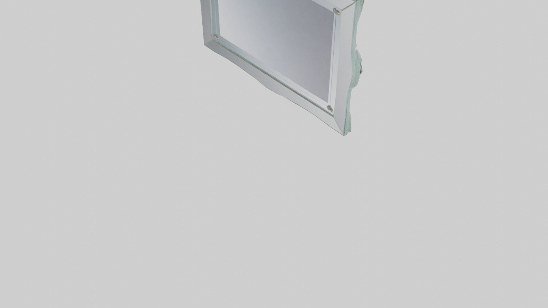 Beveled glass mirror model Low-poly 3D model_4