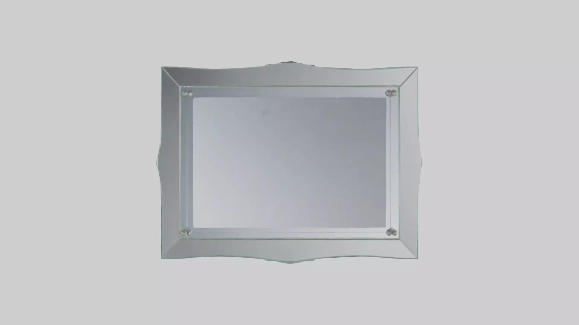 Beveled glass mirror model Low-poly 3D model_0
