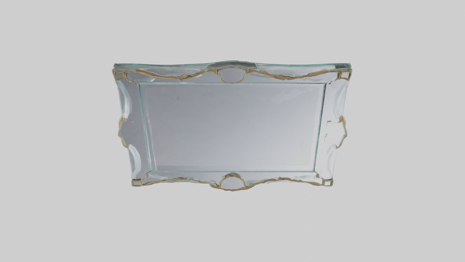 Beveled glass mirror model Low-poly 3D model_16