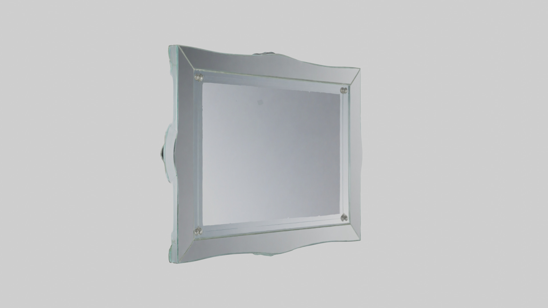 Beveled glass mirror model Low-poly 3D model_1