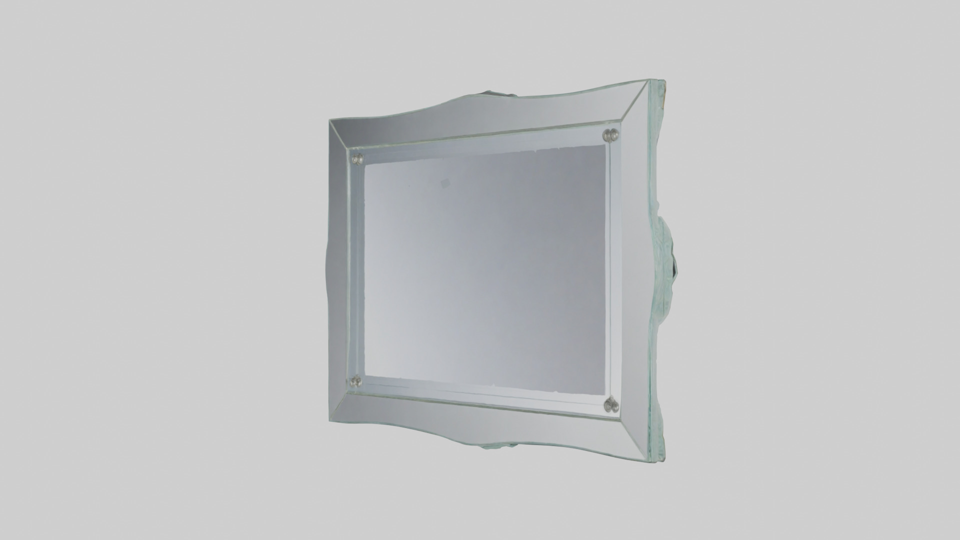 Beveled glass mirror model Low-poly 3D model_2