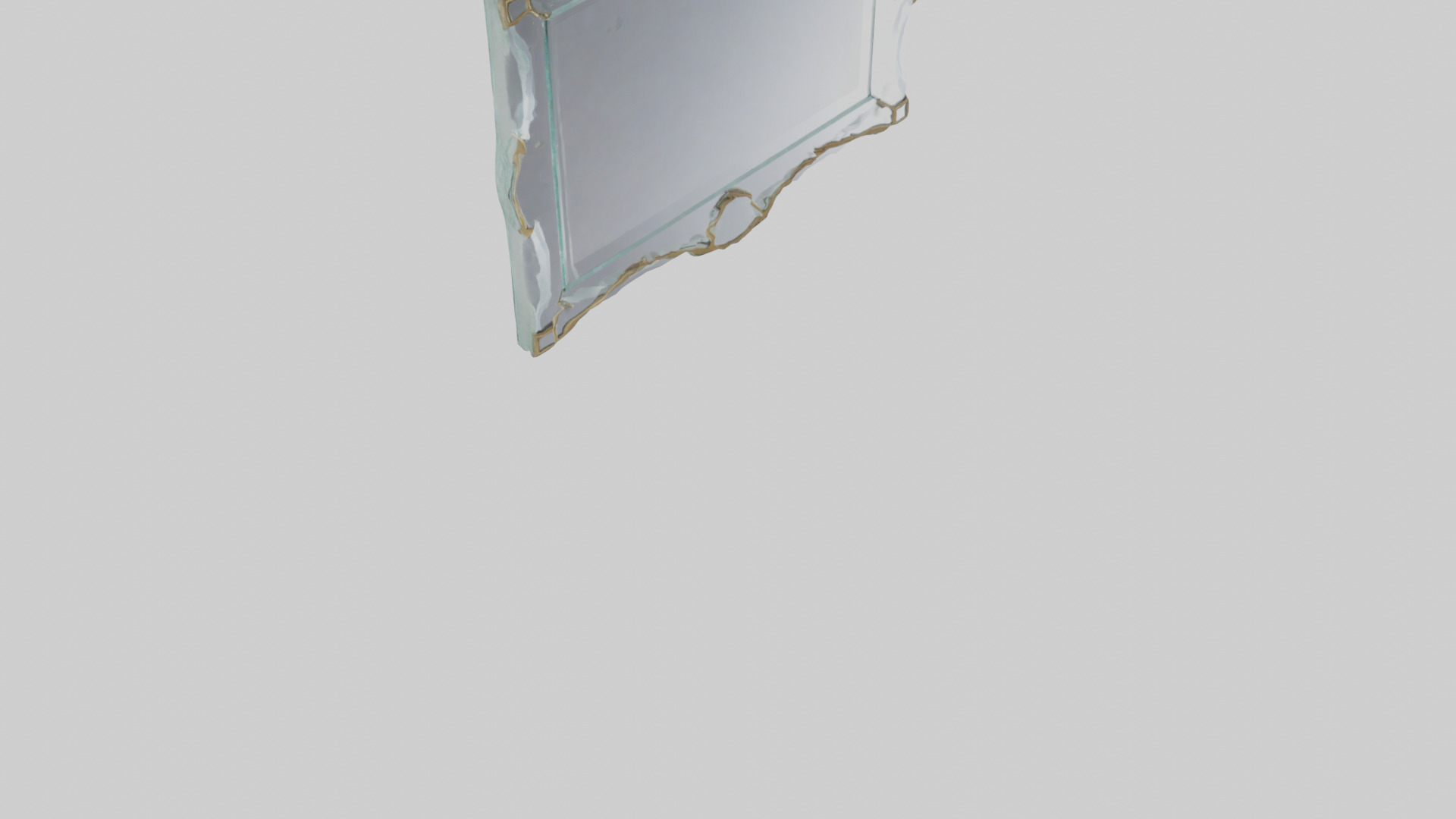 Beveled glass mirror model Low-poly 3D model_6