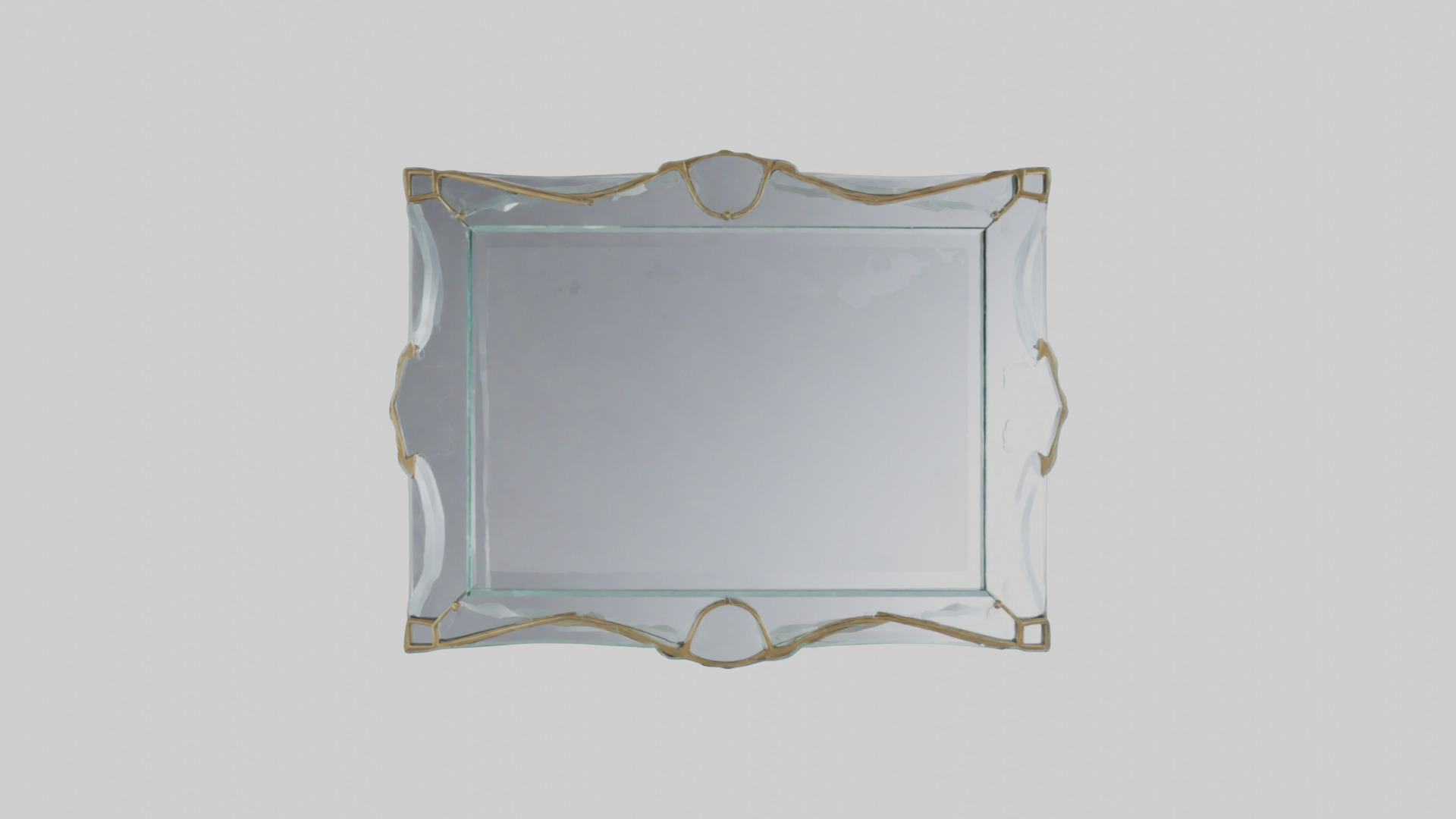 Beveled glass mirror model Low-poly 3D model_9
