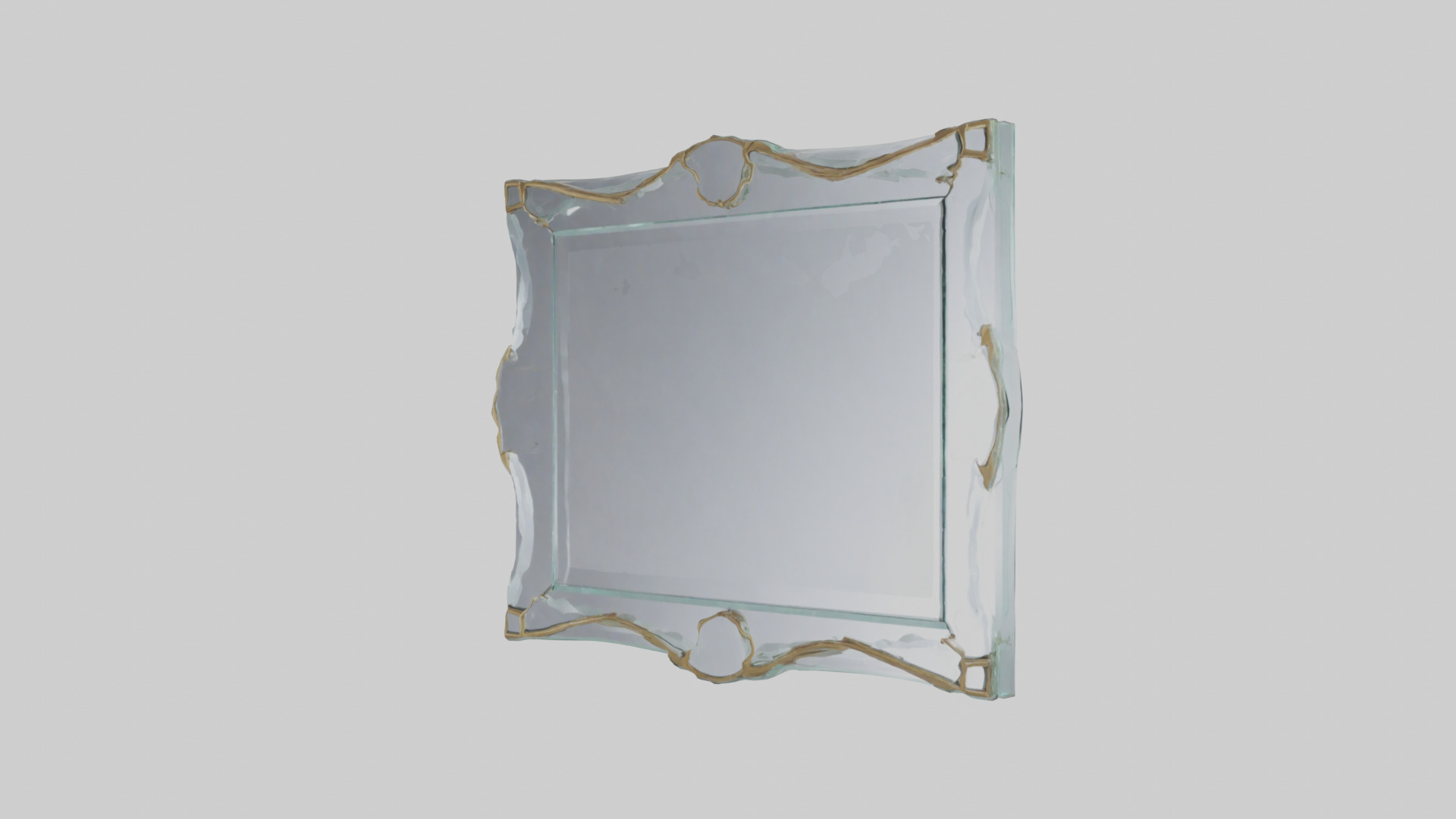Beveled glass mirror model Low-poly 3D model_10