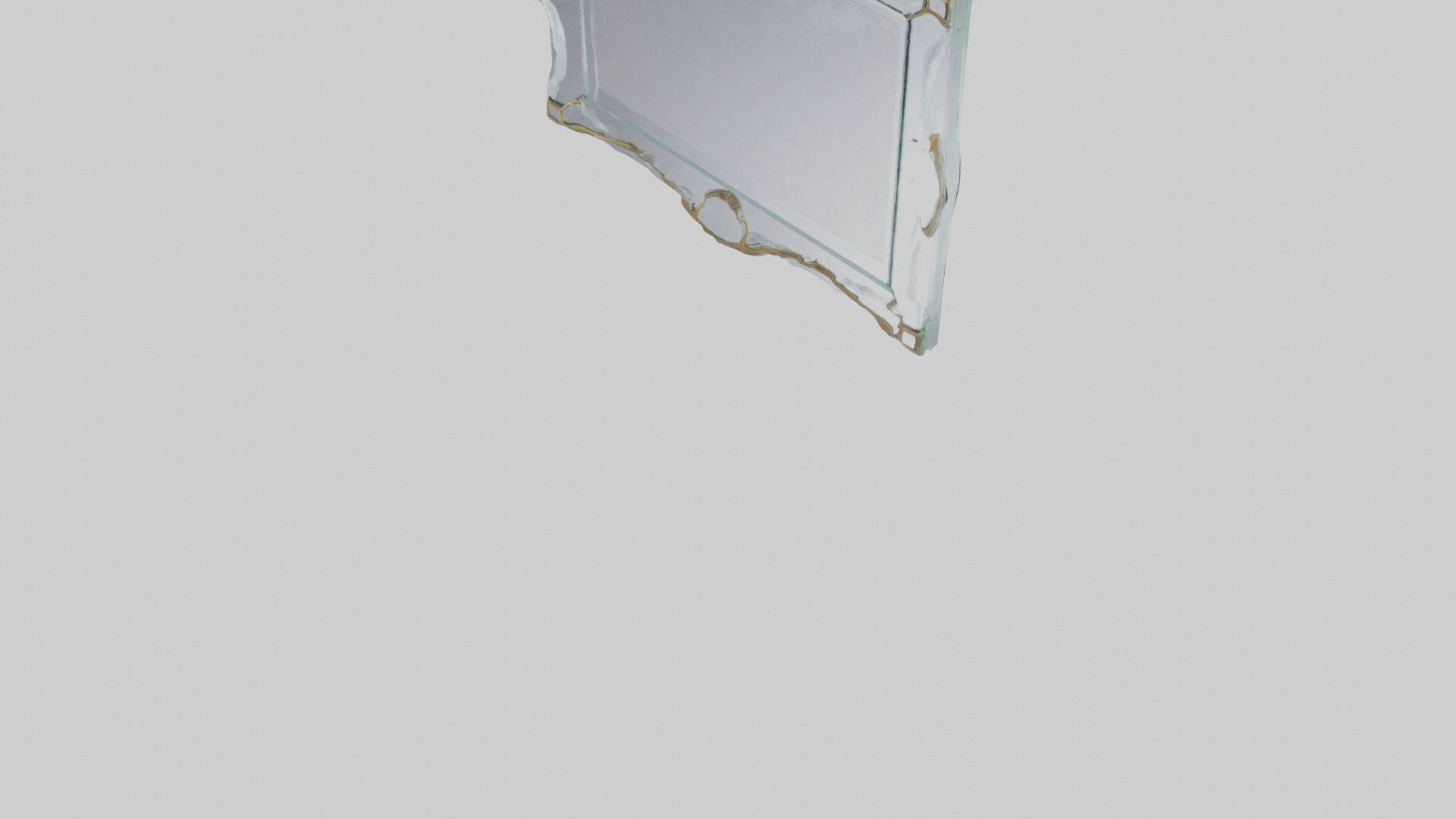 Beveled glass mirror model Low-poly 3D model_5