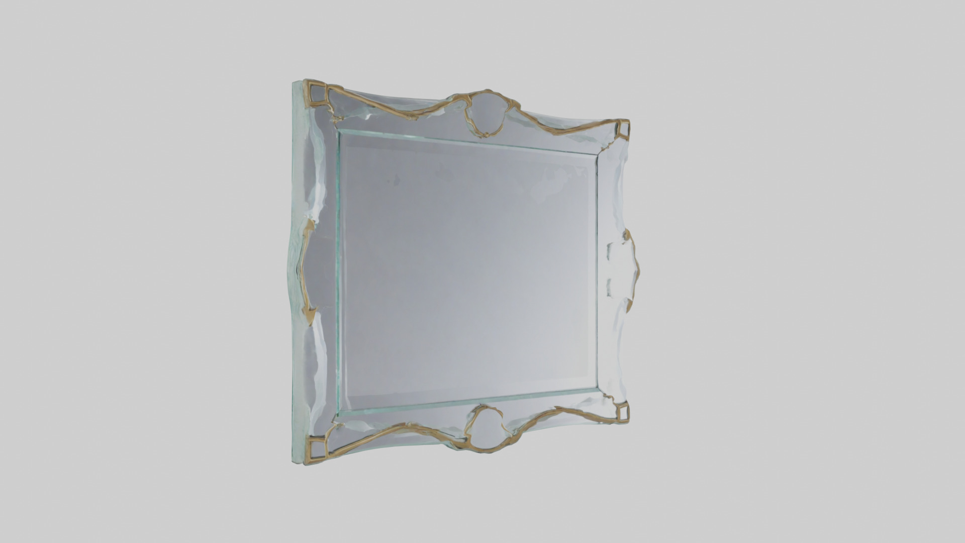 Beveled glass mirror model Low-poly 3D model_11