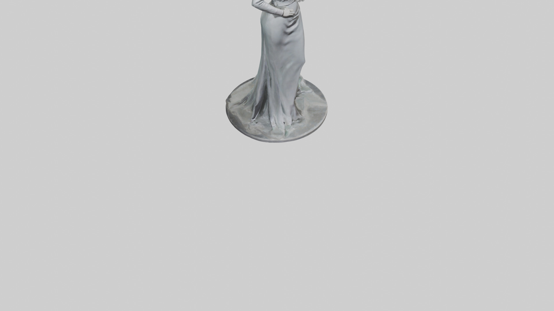 Bette Davis statue model Low-poly 3D model_6