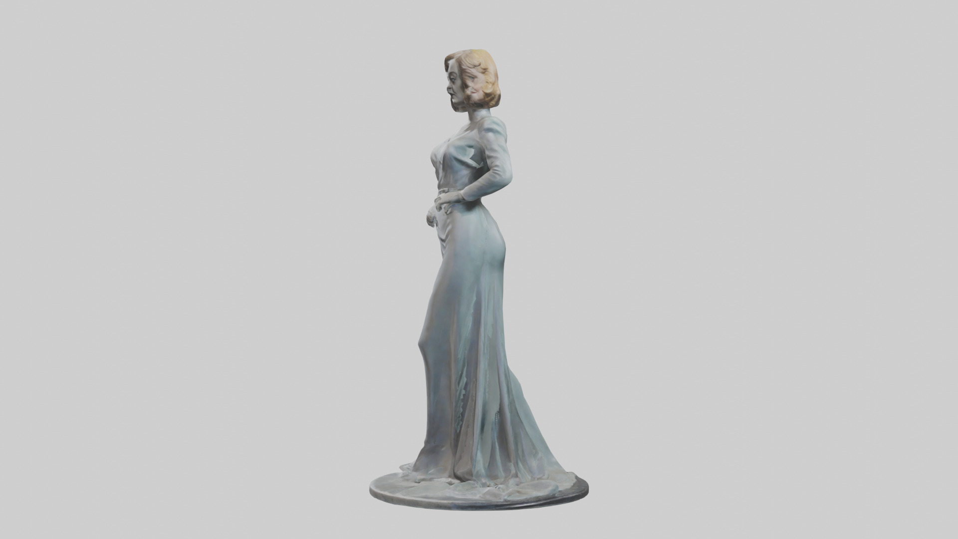 Bette Davis statue model Low-poly 3D model_12