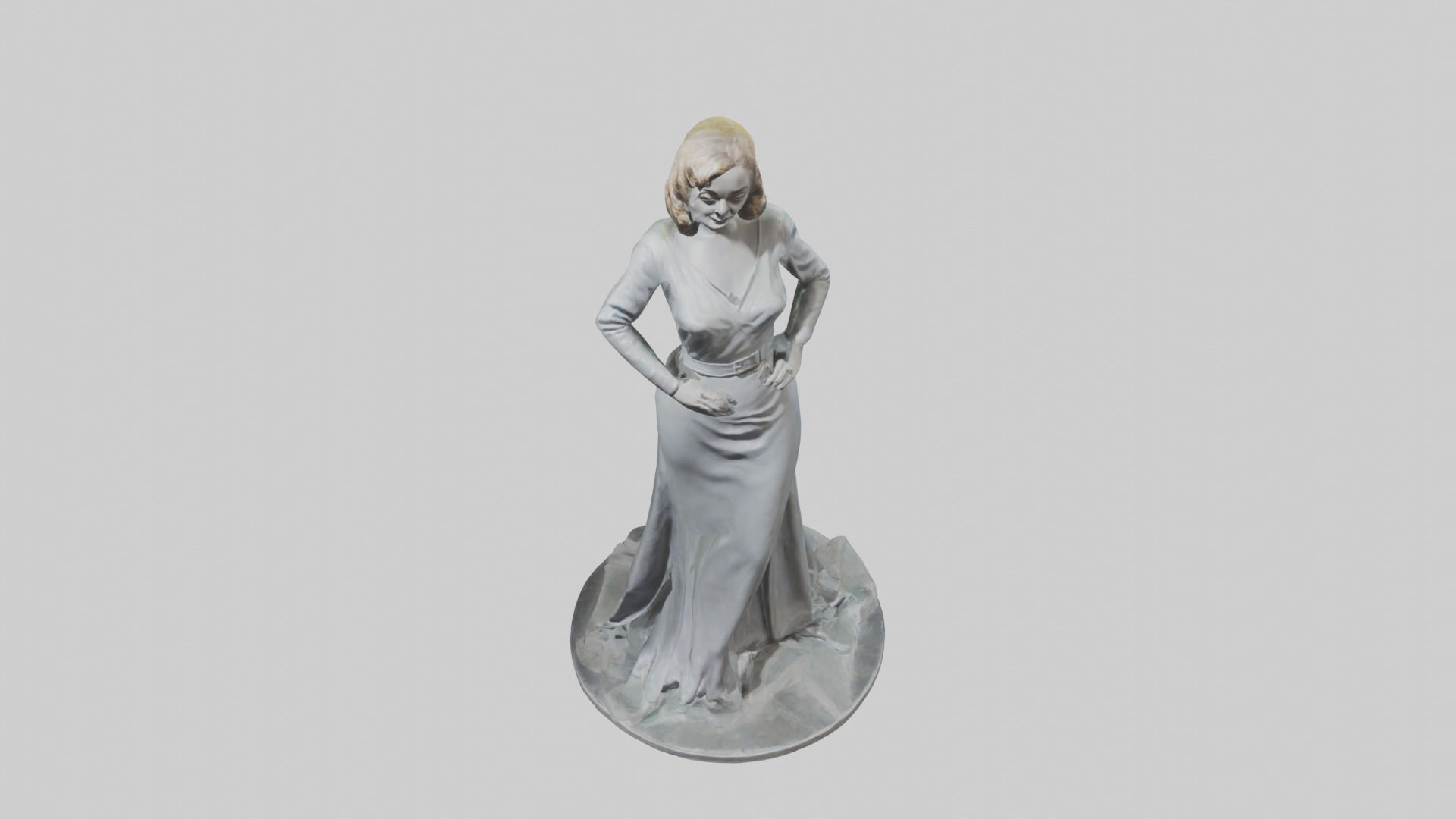 Bette Davis statue model Low-poly 3D model_16