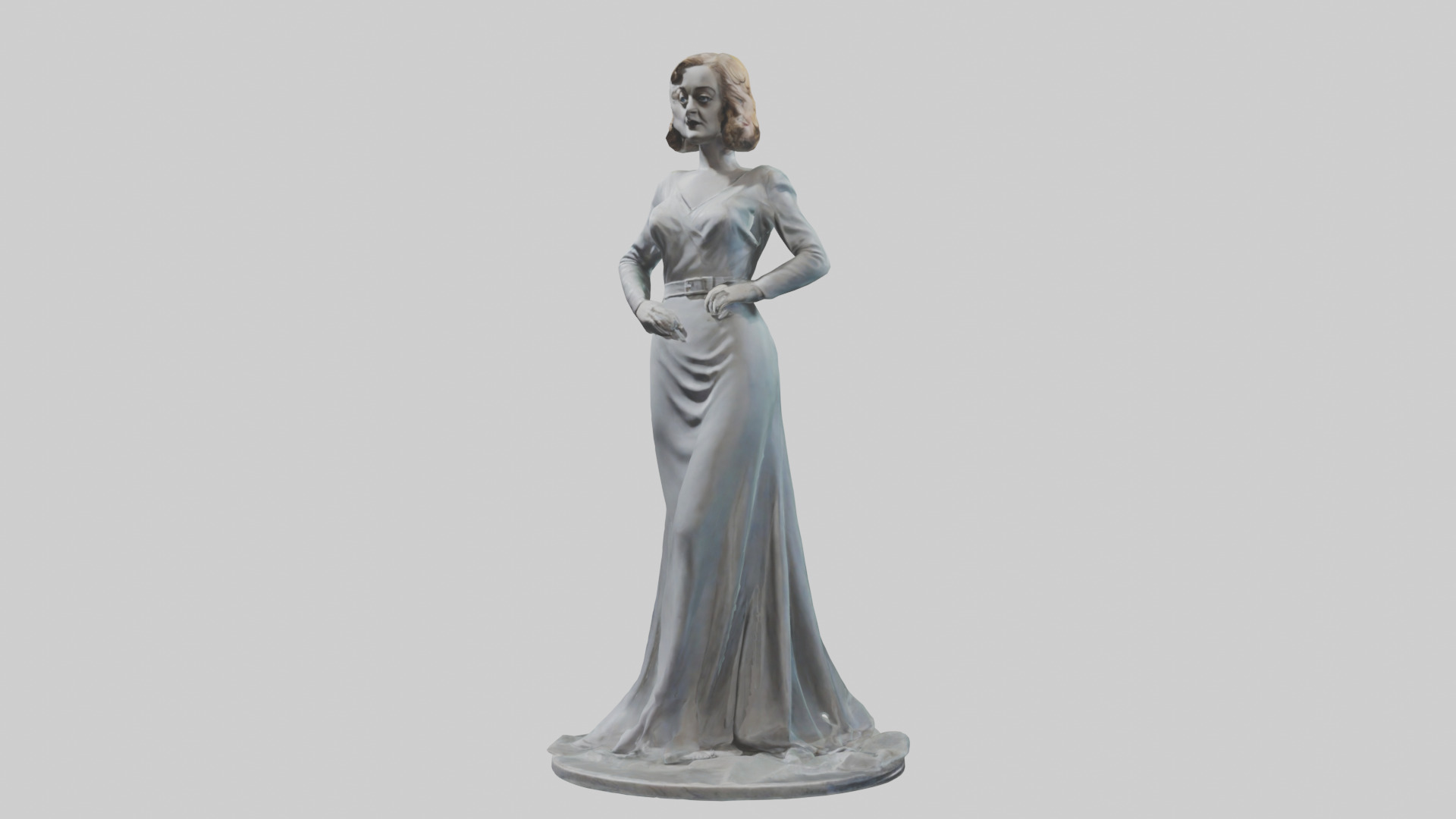 Bette Davis statue model Low-poly 3D model_8
