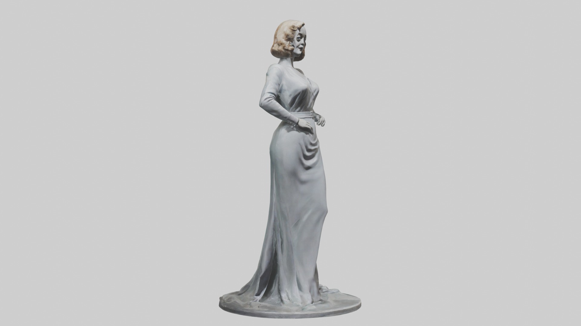 Bette Davis statue model Low-poly 3D model_11