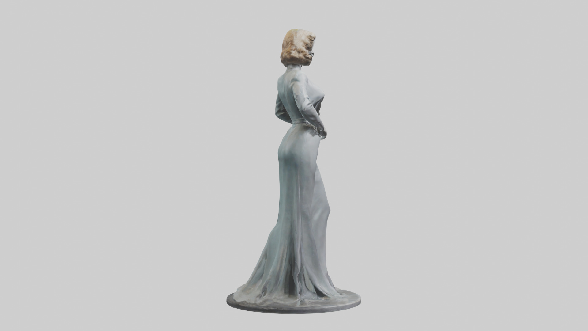 Bette Davis statue model Low-poly 3D model_13