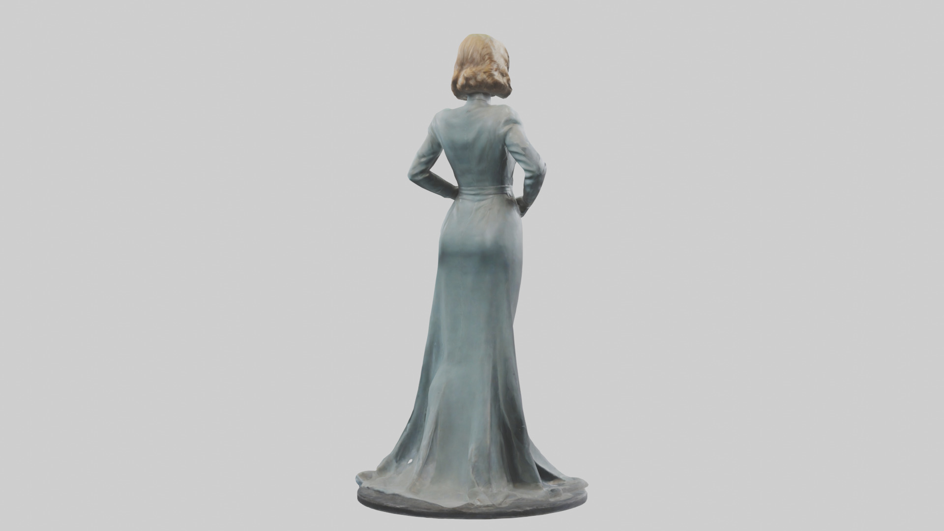 Bette Davis statue model Low-poly 3D model_2