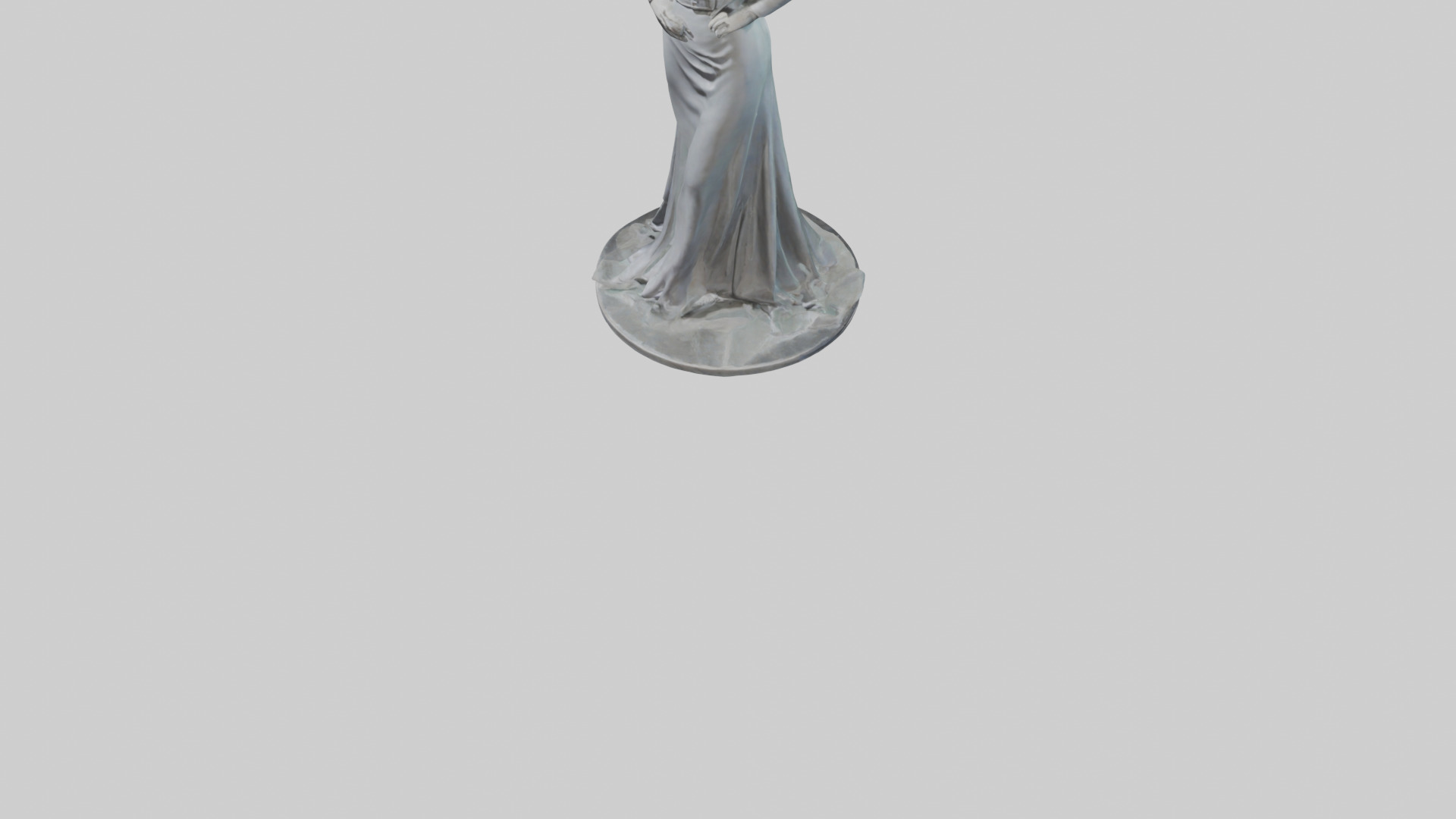 Bette Davis statue model Low-poly 3D model_5