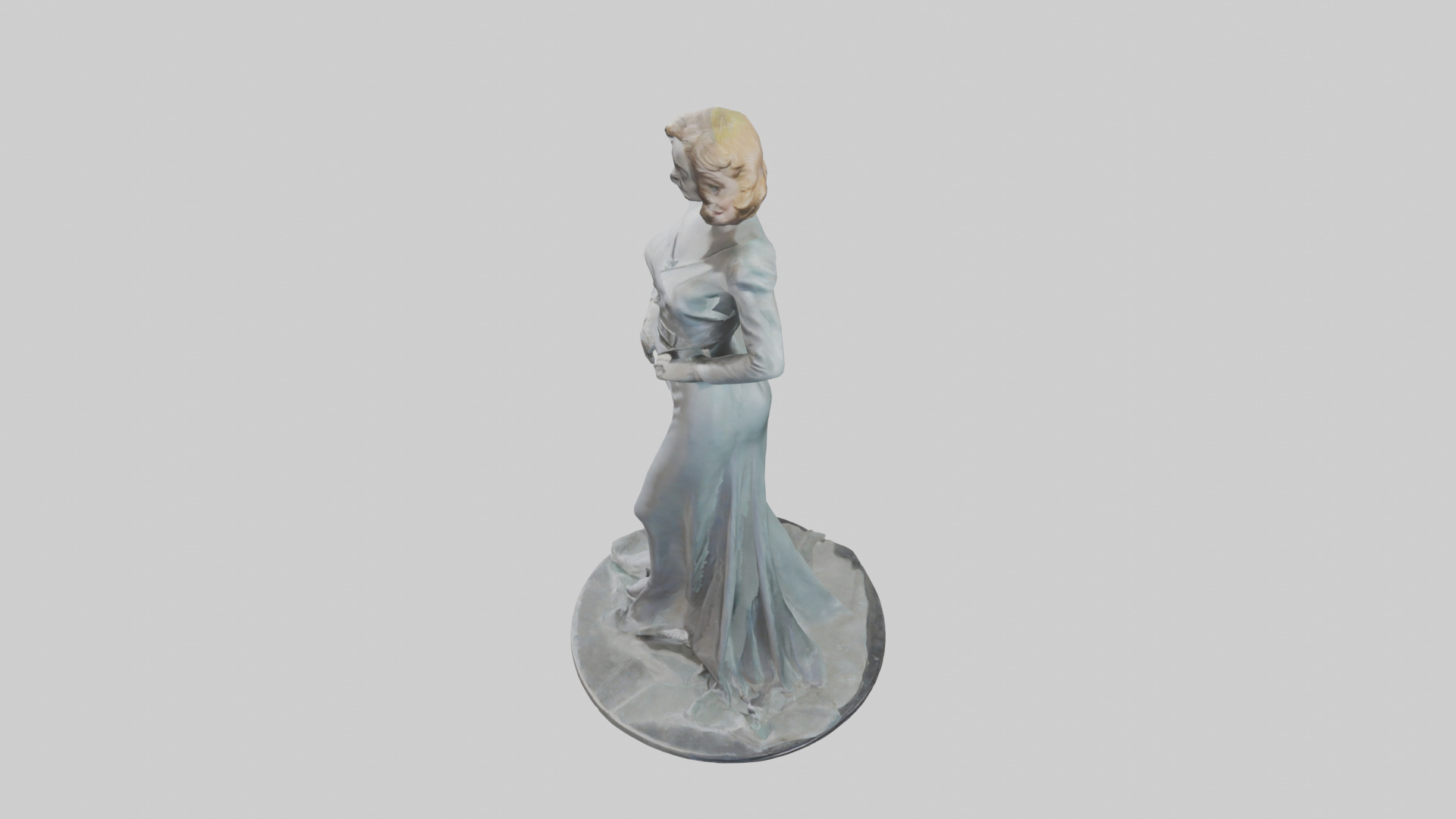 Bette Davis statue model Low-poly 3D model_17