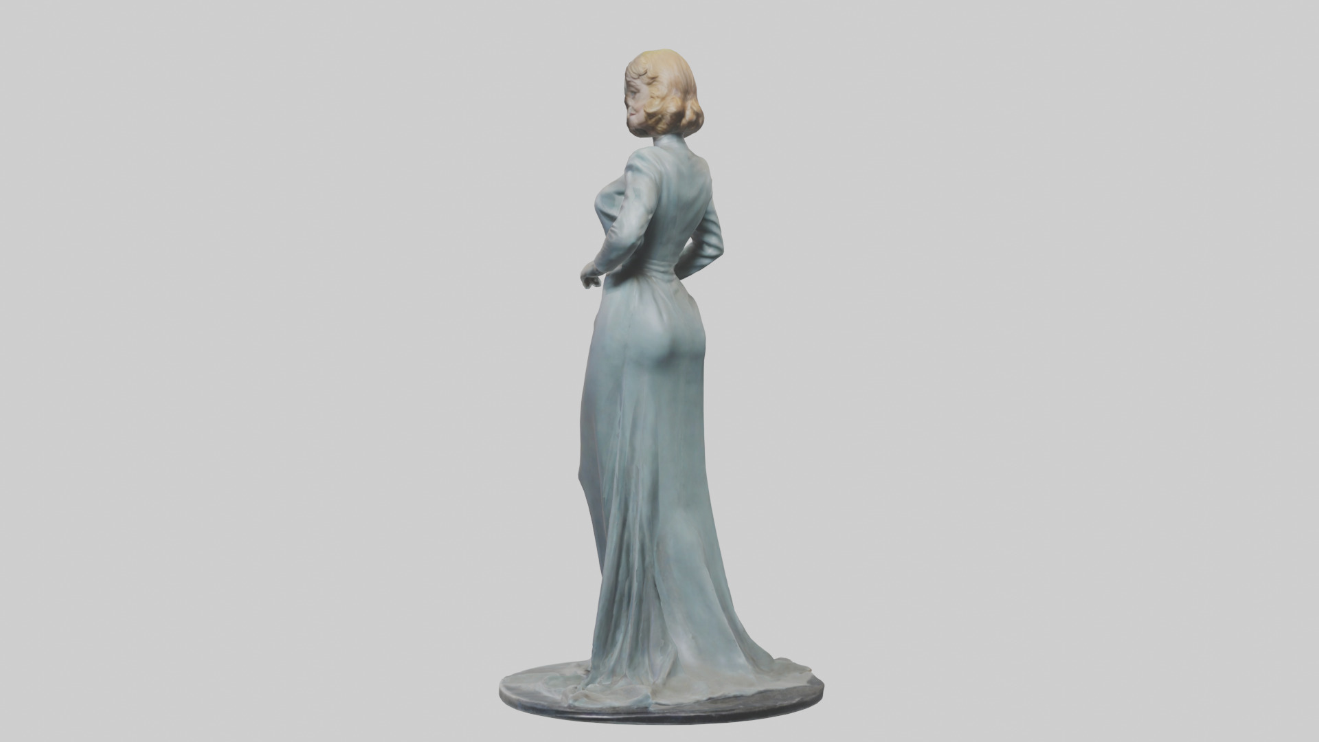 Bette Davis statue model Low-poly 3D model_1
