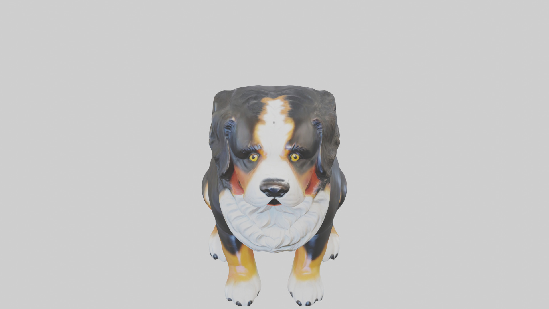 Bernese Mountain Dog statue model Low-poly 3D model_16