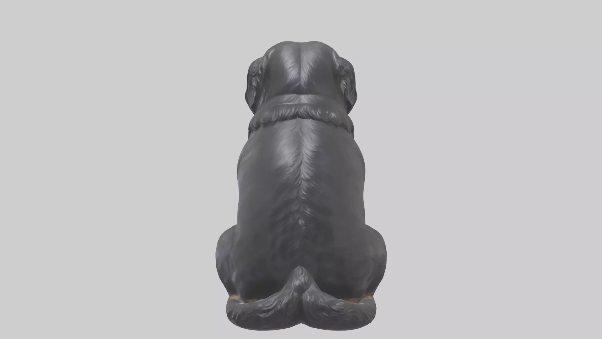 Bernese Mountain Dog statue model Low-poly 3D model_0