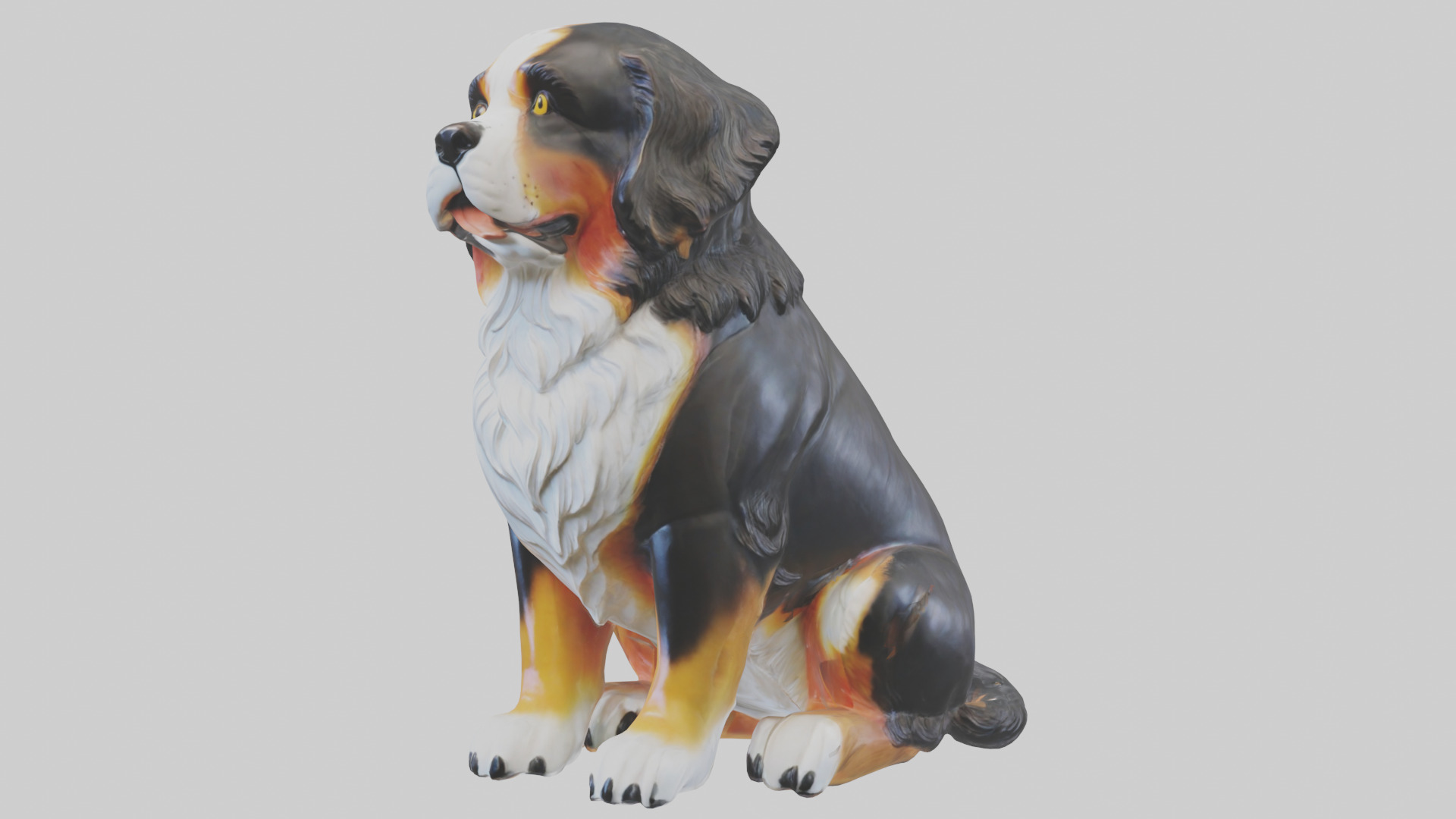 Bernese Mountain Dog statue model Low-poly 3D model_8