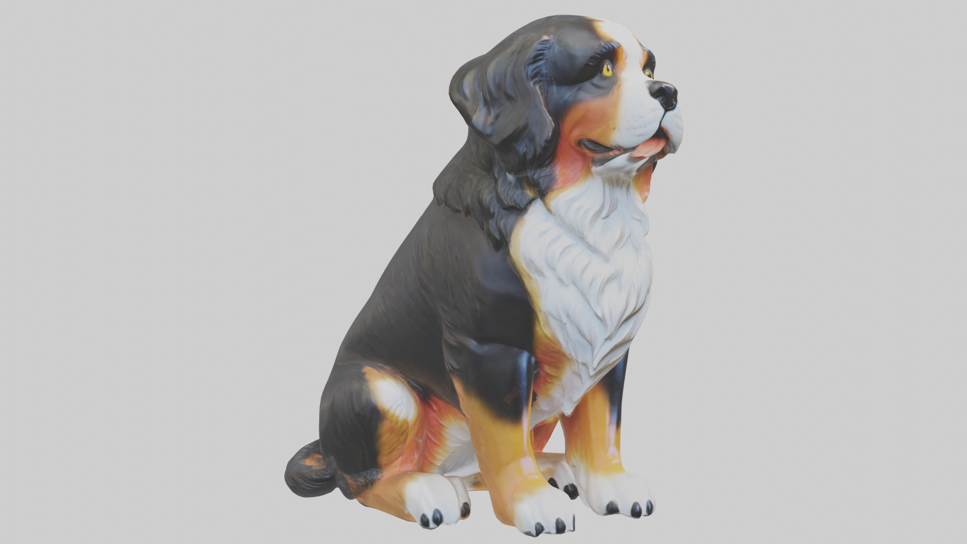 Bernese Mountain Dog statue model Low-poly 3D model_7