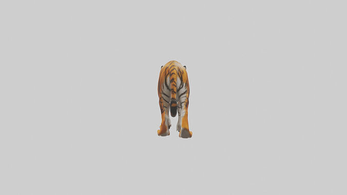 Bengal Tiger walking model Low-poly 3D model