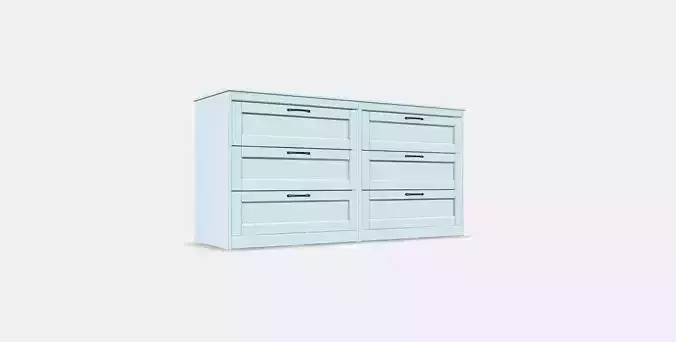 SONGESAND chest of drawers with 6 drawers