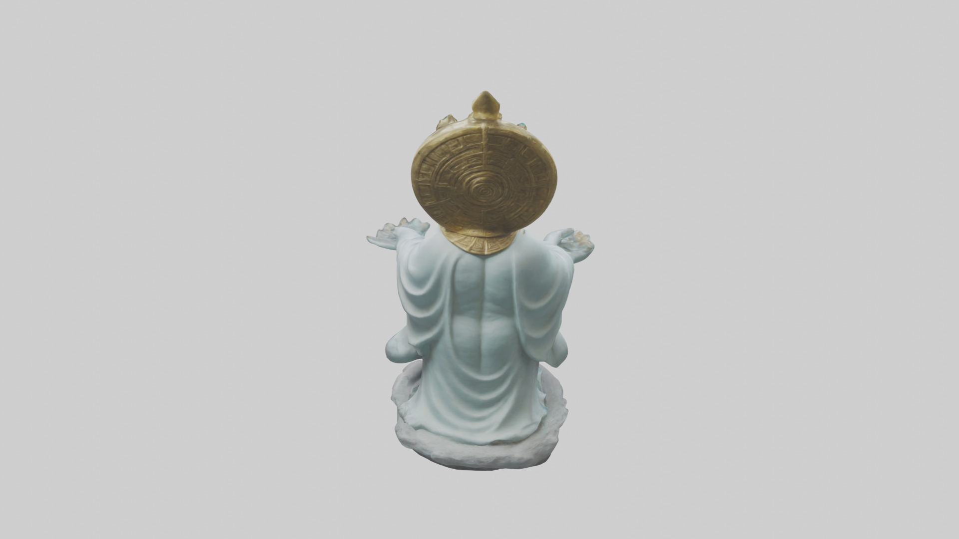 Benevolent deity statue model Low-poly 3D model_15